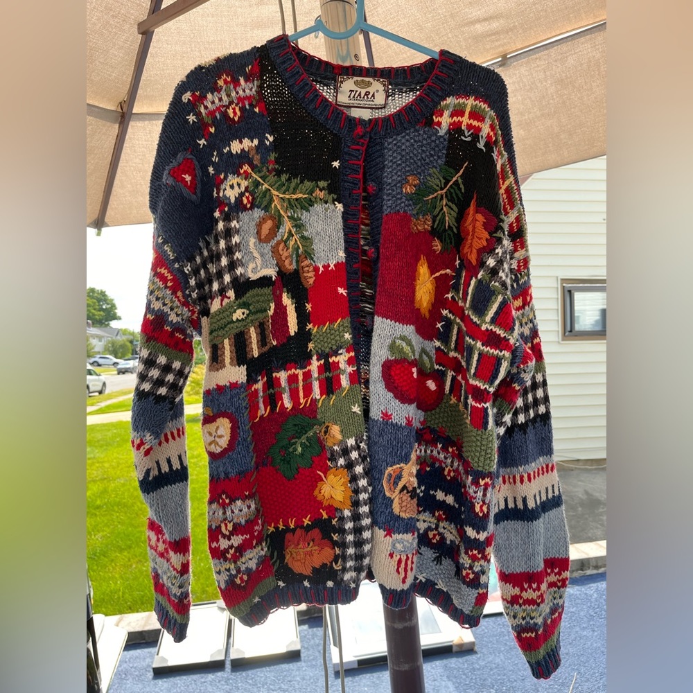 Vintage knitted cardigan sweater